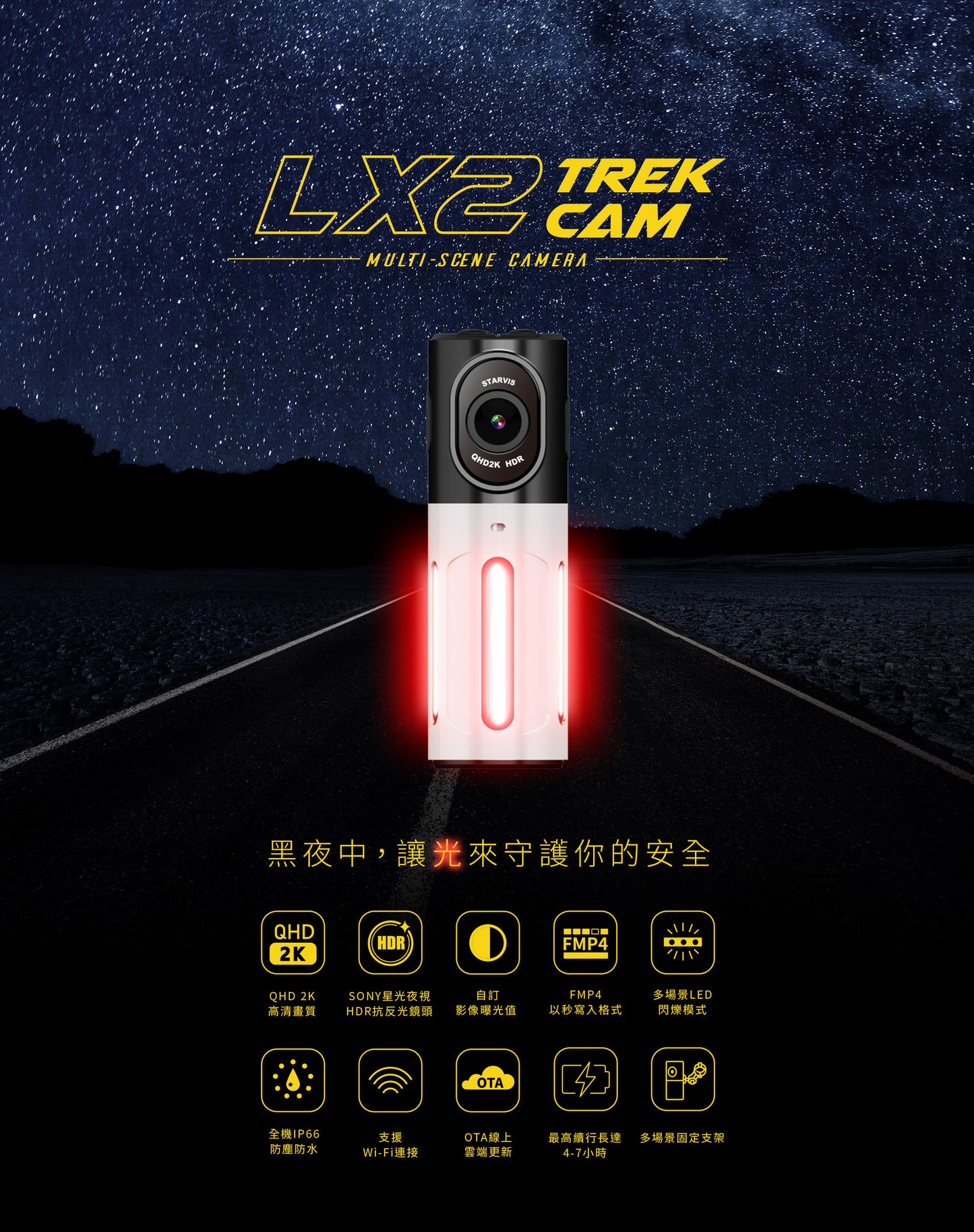 【贈128G】錄得清Looking LX2 trekcam多功能警示記錄器 2K夜視全程守護