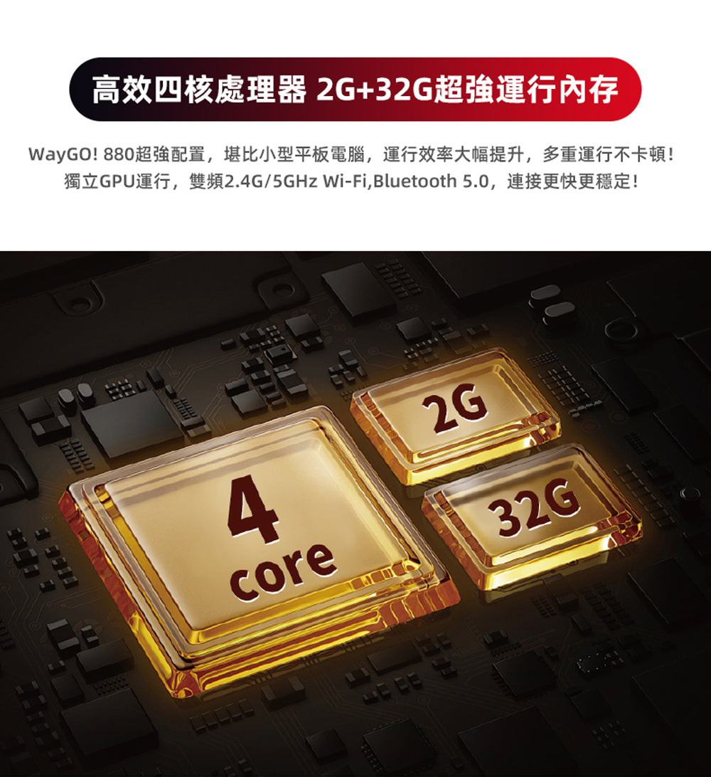 【倒車顯影版】PAPAGO WAYGO 880+R3後鏡頭 7吋 WIFI 行車記錄器聲控導航平板 carplay