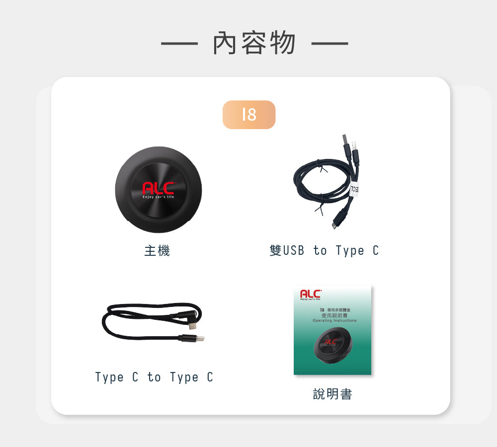 ALC i8 CarPlay 車用多媒體盒