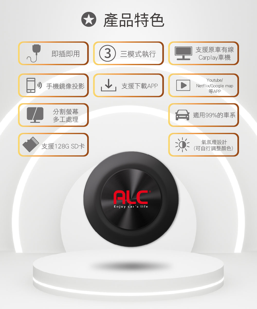 ALC i8 CarPlay 車用多媒體盒