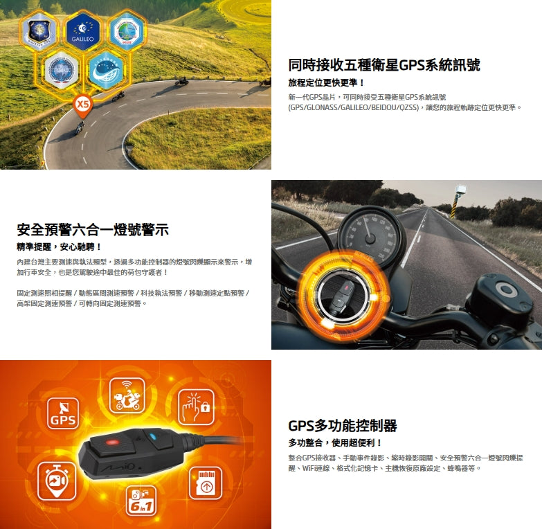 【三年保固｜贈64G】Mio MiVue M820WD 勁系列 HDR 星光級雙鏡頭機車行車記錄器