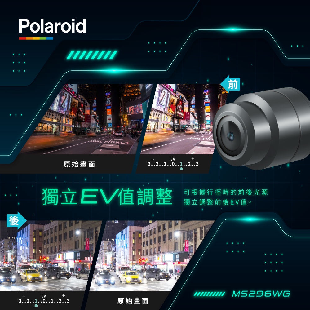 Polaroid 寶麗萊 MS296WG【贈128G+GPS模組】神鷹 2K機車行車記錄器