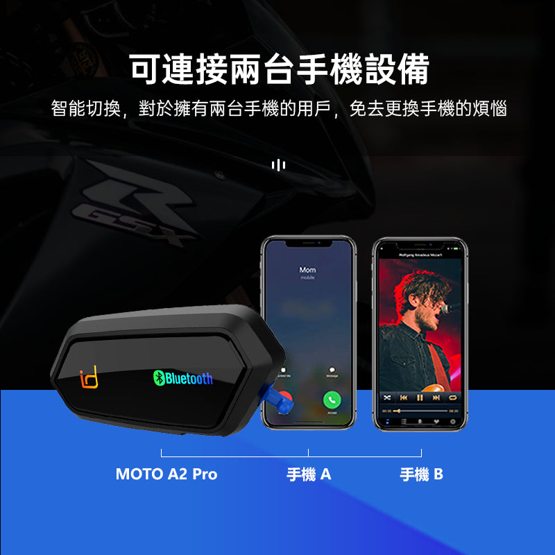 id221 MOTO A2 PRO【現貨贈擦拭布】安全帽藍牙耳機