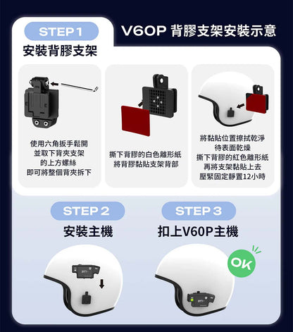 MUFU V60P【現貨/贈128G+保護貼+擦拭布】衝鋒機II 雙鏡頭機車行車記錄器